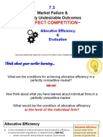 7.3 Perfect Competition - Allocative Efficiency & Evaluation