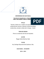 Tesis - Estudio y Diseño de Un Astillero de Reparaciones, Utilizando Nuevas Tecnologias Constructivas, Ubicado A Orillas Del Rio Guayas - Duran