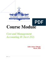 Cost and MGT Acct II Module