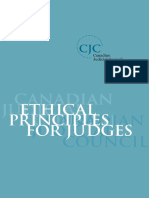 Canadian Judicial Council: For Judges Principles Ethical