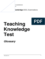 Tkt Glossary