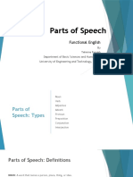 Parts of Speech: Functional English