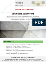 Concrete Admixture Product Information Sheet