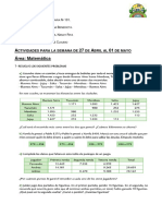 Actividades 6 To y 7 Mo - Receso 05 Al 10 de Mayo