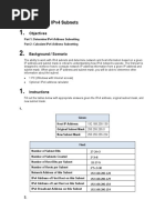 Lab - Calculate Ipv4 Subnets: Objectives