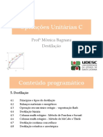 Destilação de misturas binárias em um único estágio