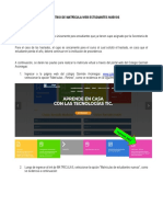 Nuevos Instructivo Matrícula Web 2022