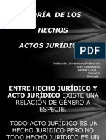 Teoría de los actos jurídicos y hechos jurídicos