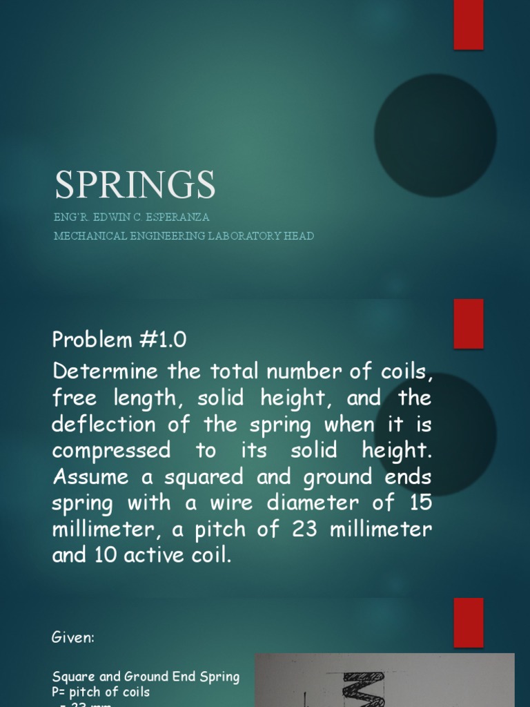 Spring Problem Solving Techniques | PDF | Machines | Physical Quantities
