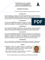 Acuerdo Duelo Prof. Fidel Contreras