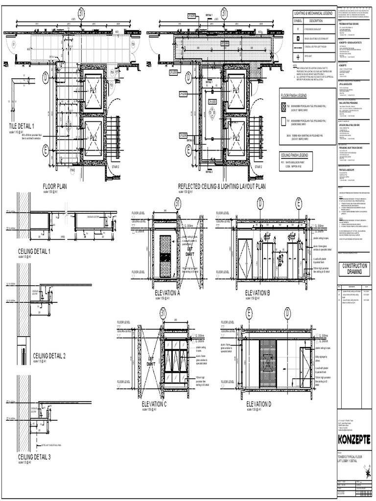 Typical Lift Lobby Detail For Tower D & E PDF Economic Sectors