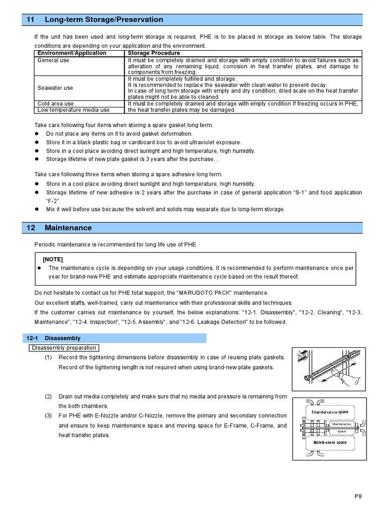 Plate Heat Exchanger Maintenance Manual PDF Heat Exchanger Chemistry