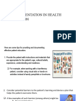 8 - Documentation in Health Education