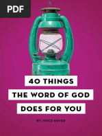 40 Things The Word of God Does For You