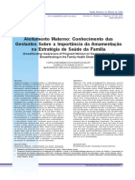 Aleitamento Materno, Conhecimento Das Gestantes Sobre a Importância Da Amamentação Na Estratégia de Saúde Da Família