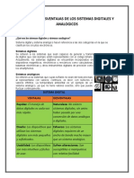 Sistema Digital Vs Sistema Anologico