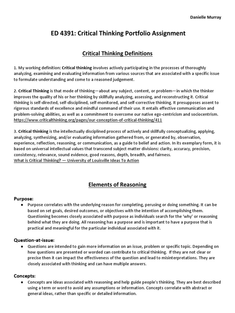 Critical Thinking Essentials | PDF | Critical Thinking | Argument