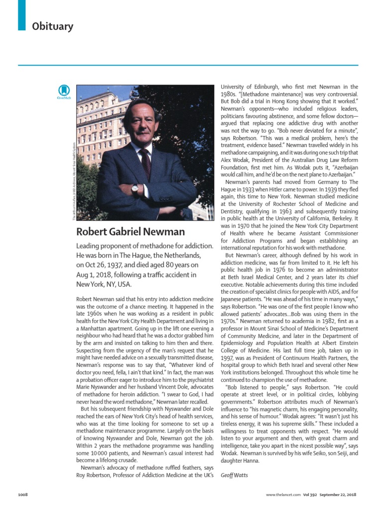 A Life Dedicated to Evidence-Based Treatment: Remembering Dr. Robert ...