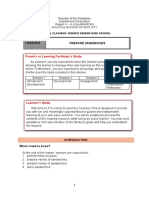 Lesson 5 Prepare Sandwiches: Parent's or Learning Facilitator's Guide