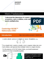 Matrix Fundamentals: Cambridge IGCSE™
