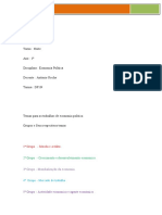 Economia Política Trabalho