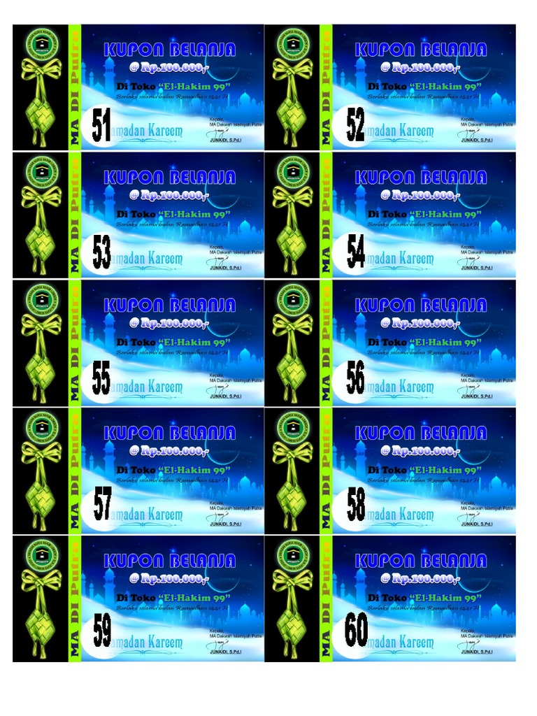 Kupon Lebaran | PDF
