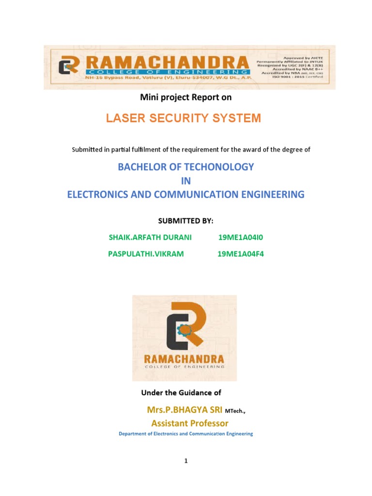 Laser Security System Project Report | PDF | Electronic Circuits ...