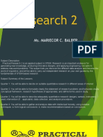 Research 2: Ms. Mariecor C. Balber