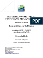 Master Econometrie Et Statistique Appliquee (Esa) Econométrie Pour La Finance
