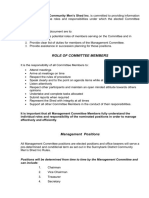 Management Committee Roles