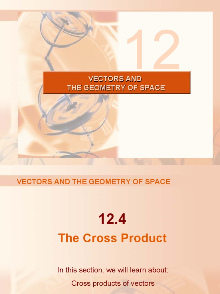 Understanding the Cross Product in Vectors | PDF | Torque | Euclidean ...