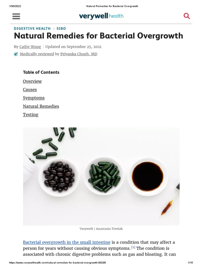 Natural Relief for Bacterial Overgrowth | PDF | Bloating ...