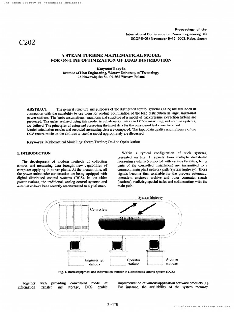 Steam Turbine Model for Load Optimization | PDF | Measurement ...