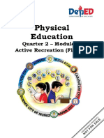 Physical Education: Quarter 2 - Module 2: Active Recreation (Fitness)