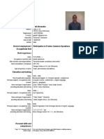 Europass Curriculum Vitae: Personal Information