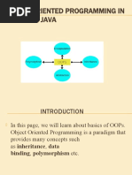 Object Oriented Programming in Java