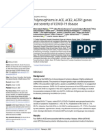 Polymorphisms in ACE, ACE2, AGTR1 Genes and Severity of COVID-19 Disease