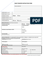 Local Bank Transfer Instruction Form: Beneficiary Details