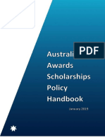 Aus Awards Scholarships Policy Handbook