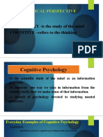 Cognitive Psychology Perspective