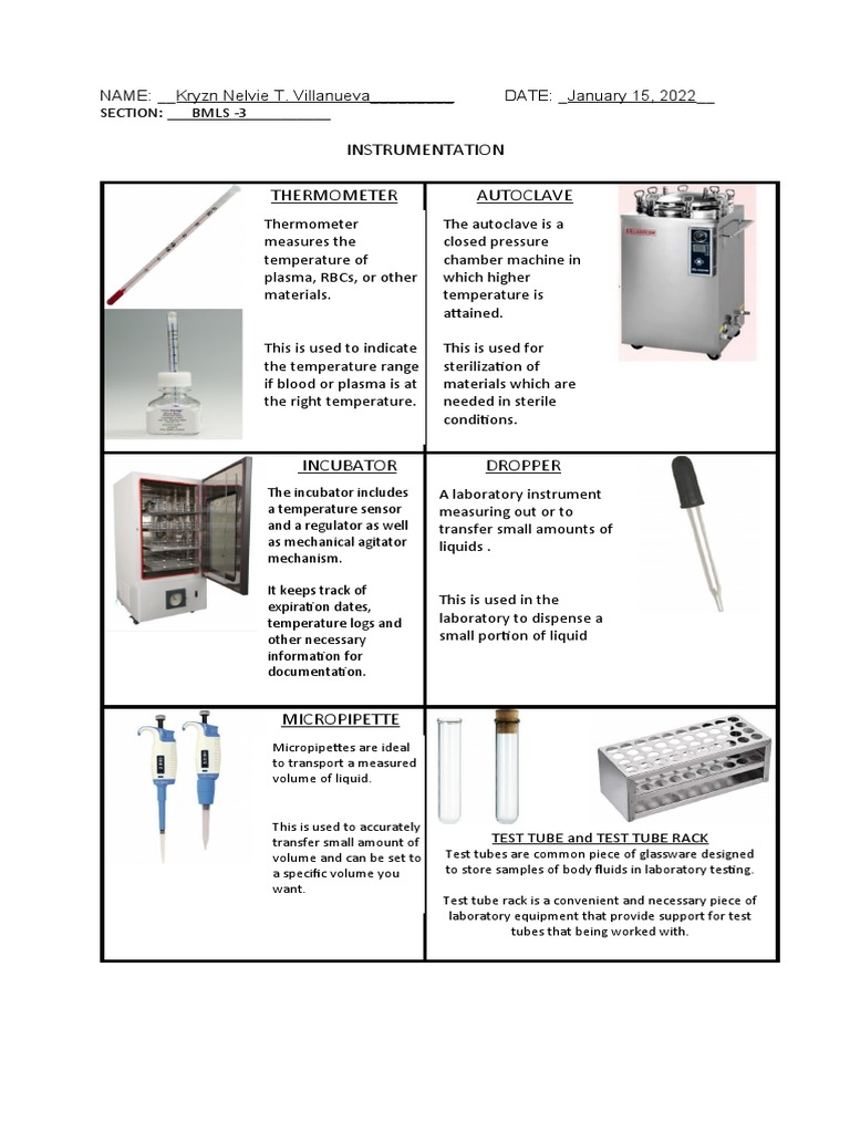Instrumentation Thermometer Autoclave PDF Blood Plasma Blood
