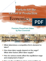 The Markets For The Factors of Production