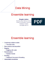 Data Mining Ensemble Learning: Gergely Lukács