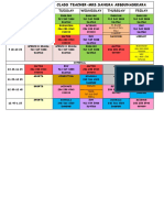 Time Table Grade 5A-1