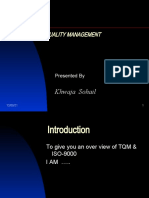 Total Quality Management: Khwaja Sohail