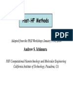 Post-HF Methods: Andrew S. Ichimura