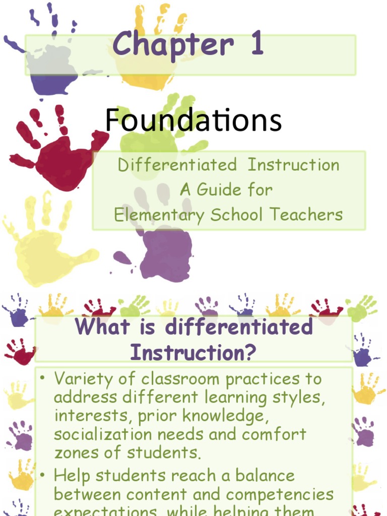 Foundations: Differentiated Instruction A Guide For Elementary School ...