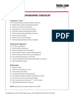 Typography Checklist