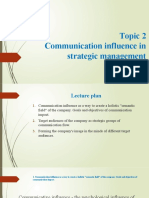 Тopic 2 Communication influence in strategic management