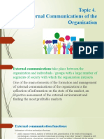 Topic 4. External Communications of The Organization